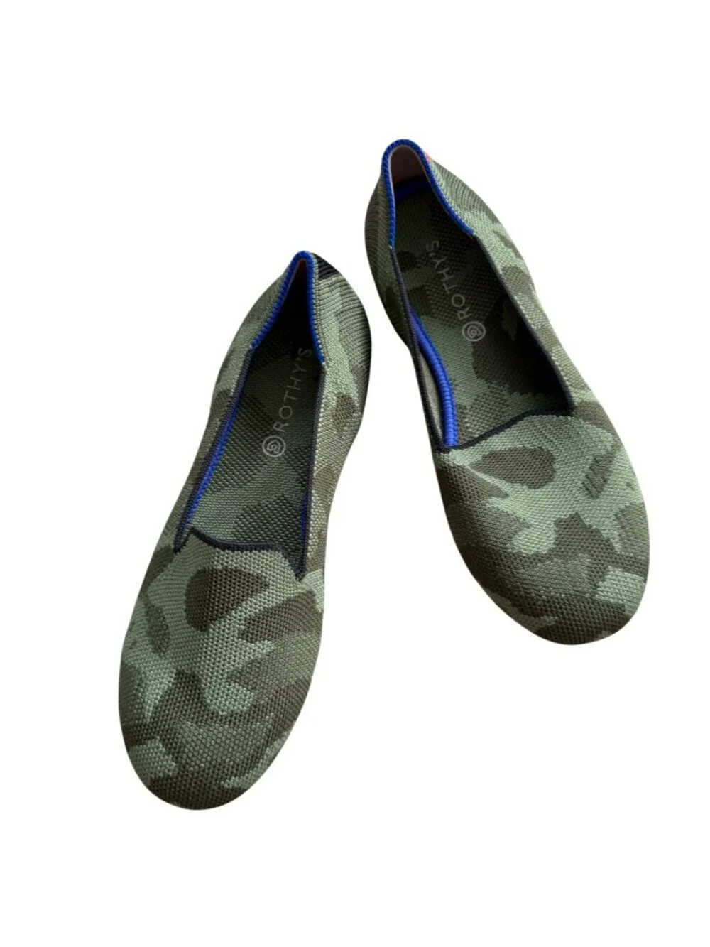 ROTHYS Kids Green Camo Flats Size 4 Shoes